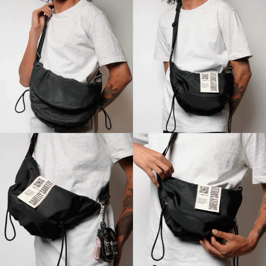 Black con Cardio Baby Bag Red