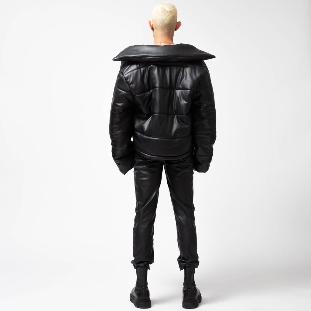 Black Truffle Leather Pants