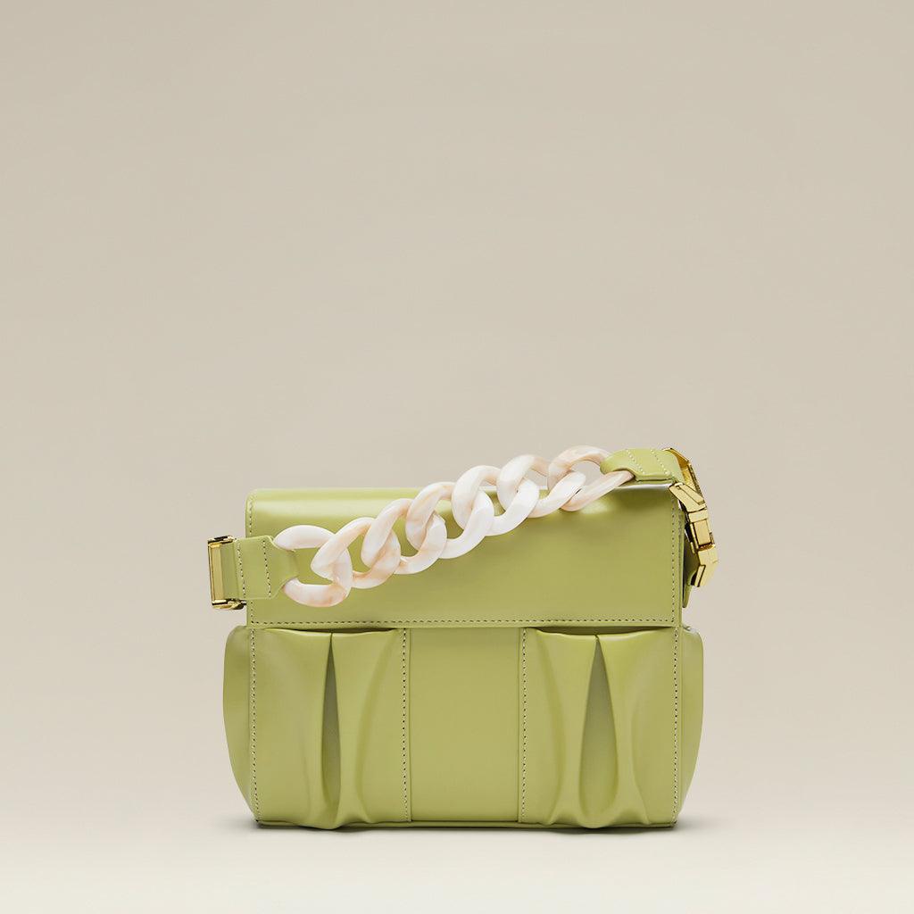 Marmoleada beige con piel green