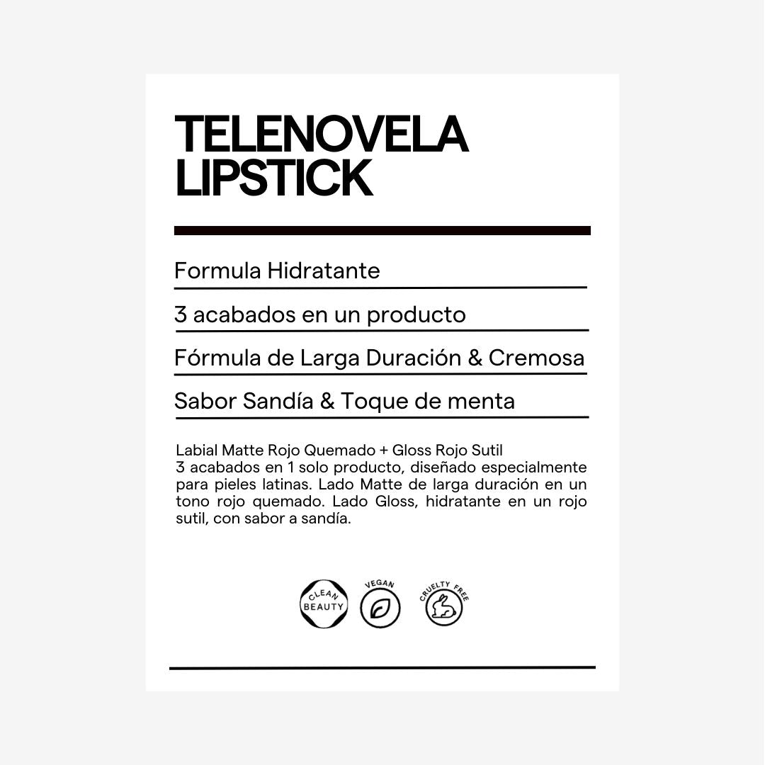 Telenovela Lipstick + Delineador labios (Tatemado)