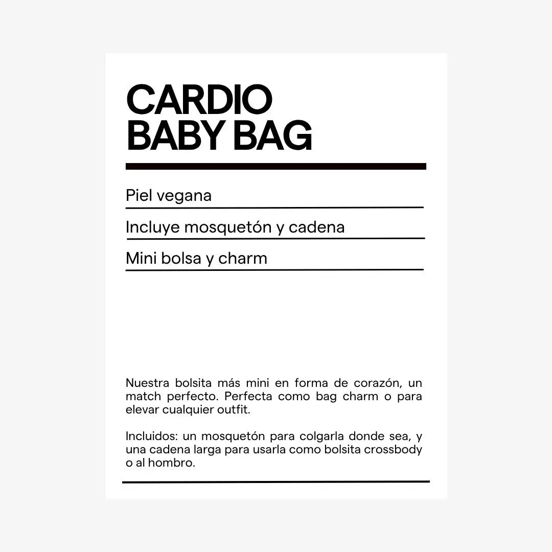Black con Cardio baby Bag Red